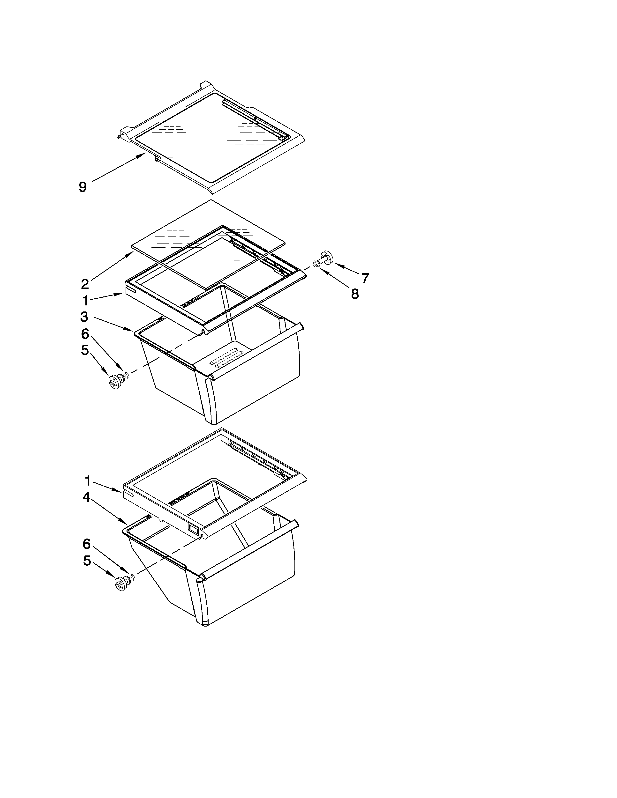 Refrigerator shelf parts