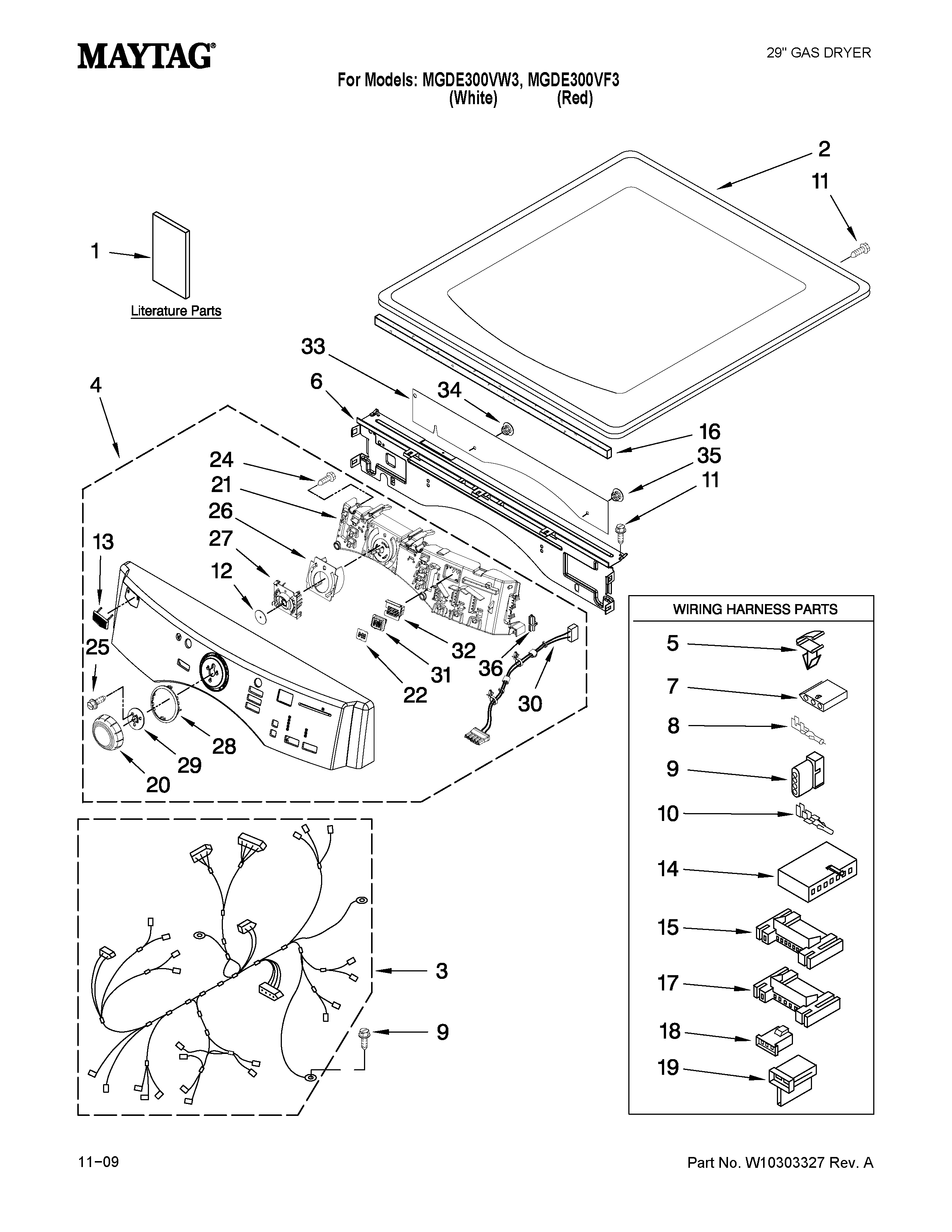 TOP AND CONSOLE PARTS