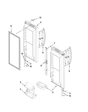 Refrigerator door parts