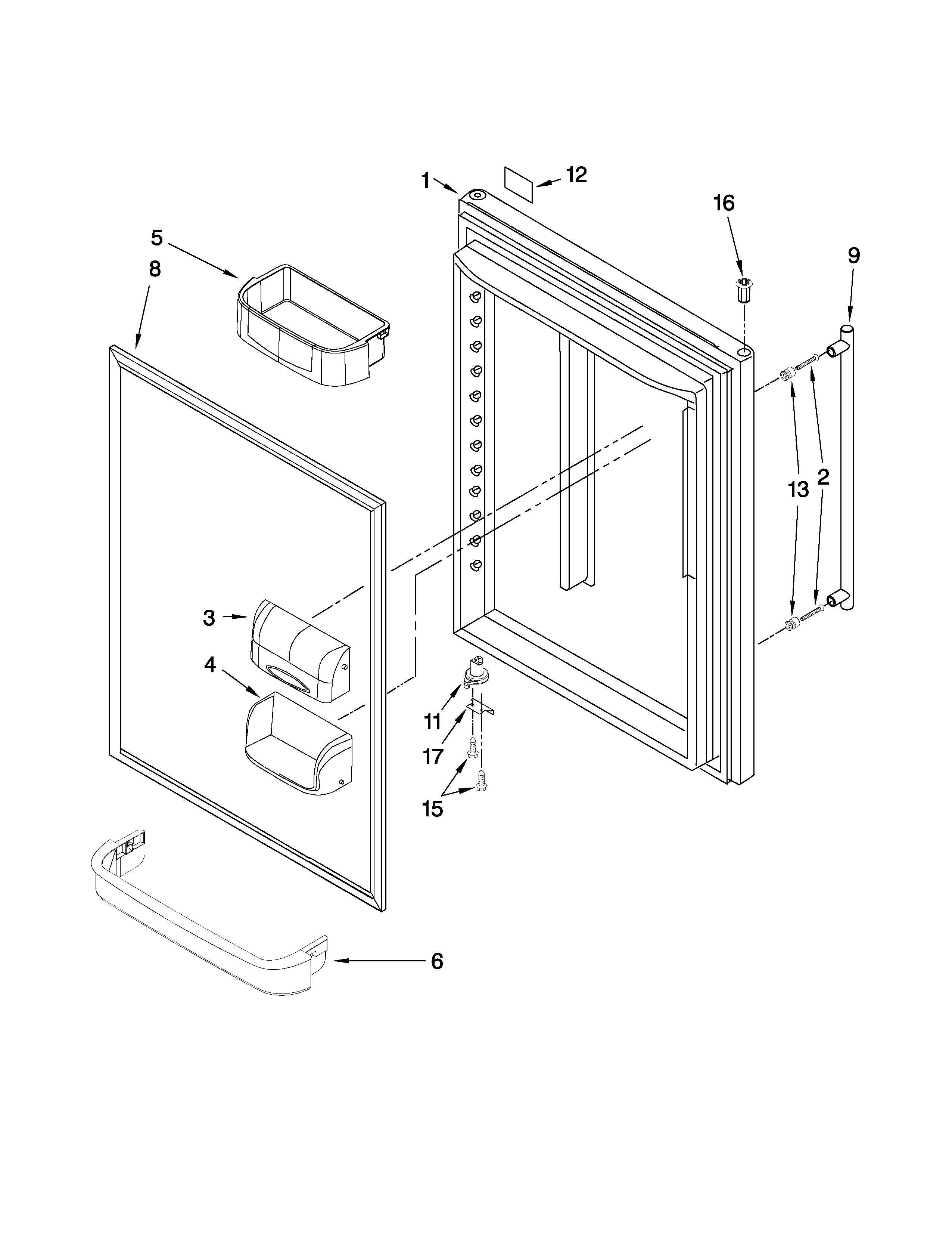 Refrigerator door parts