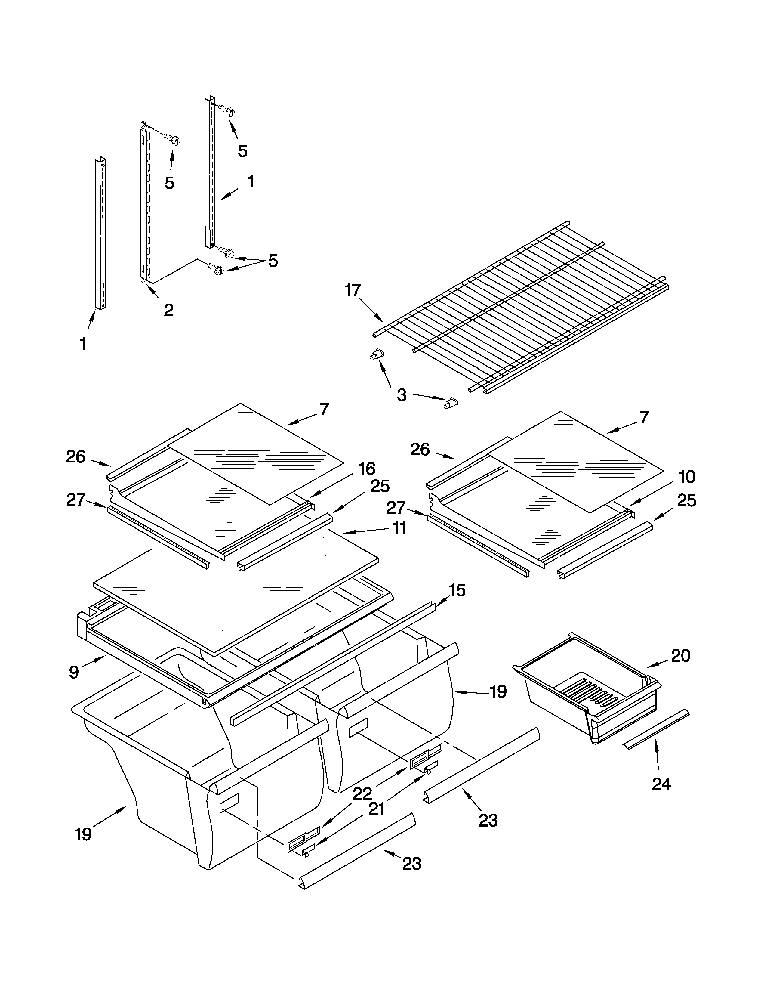 Shelf parts