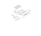 KitchenAid YKERS205TW2 drawer and rack parts diagram
