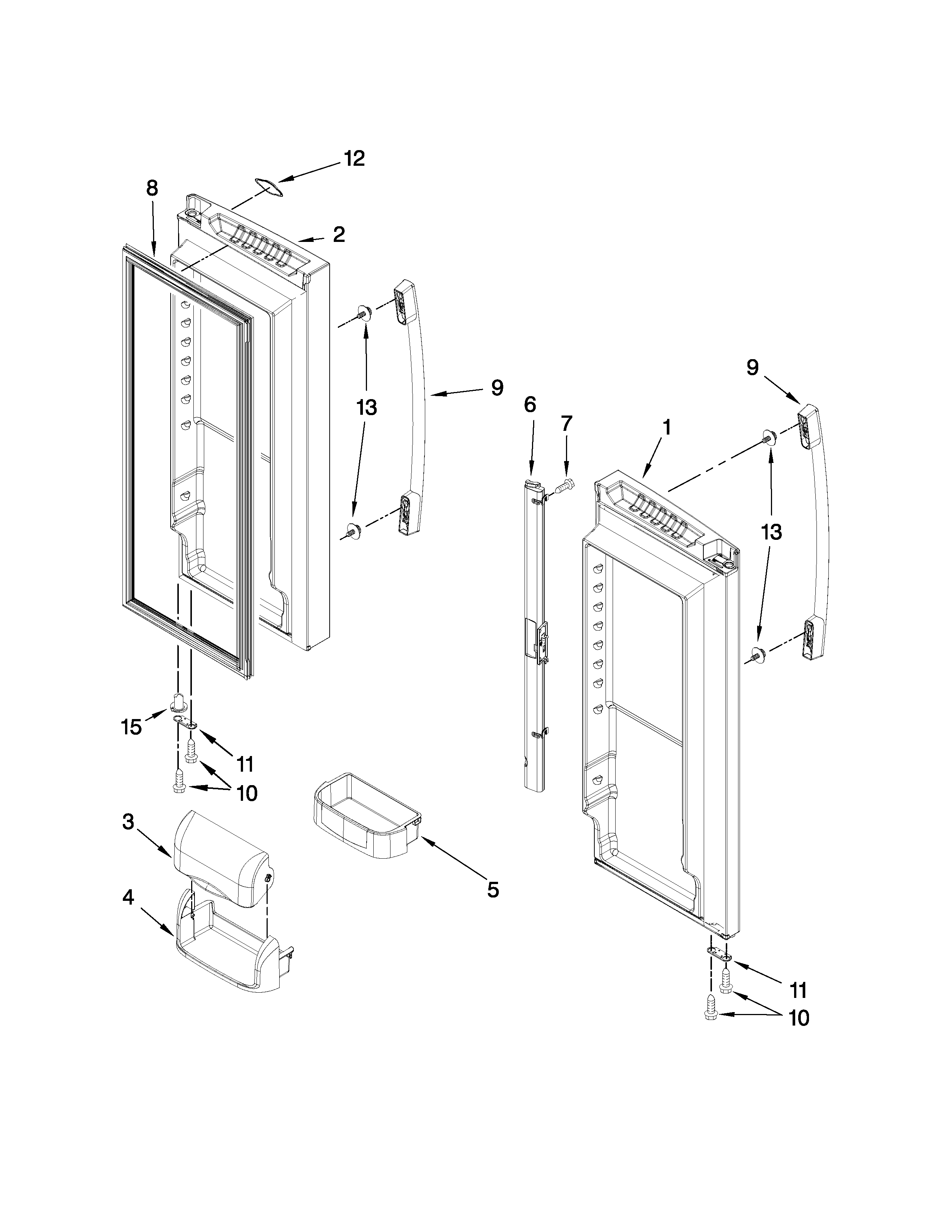 Refrigerator door parts