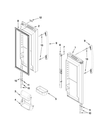 Refrigerator door parts