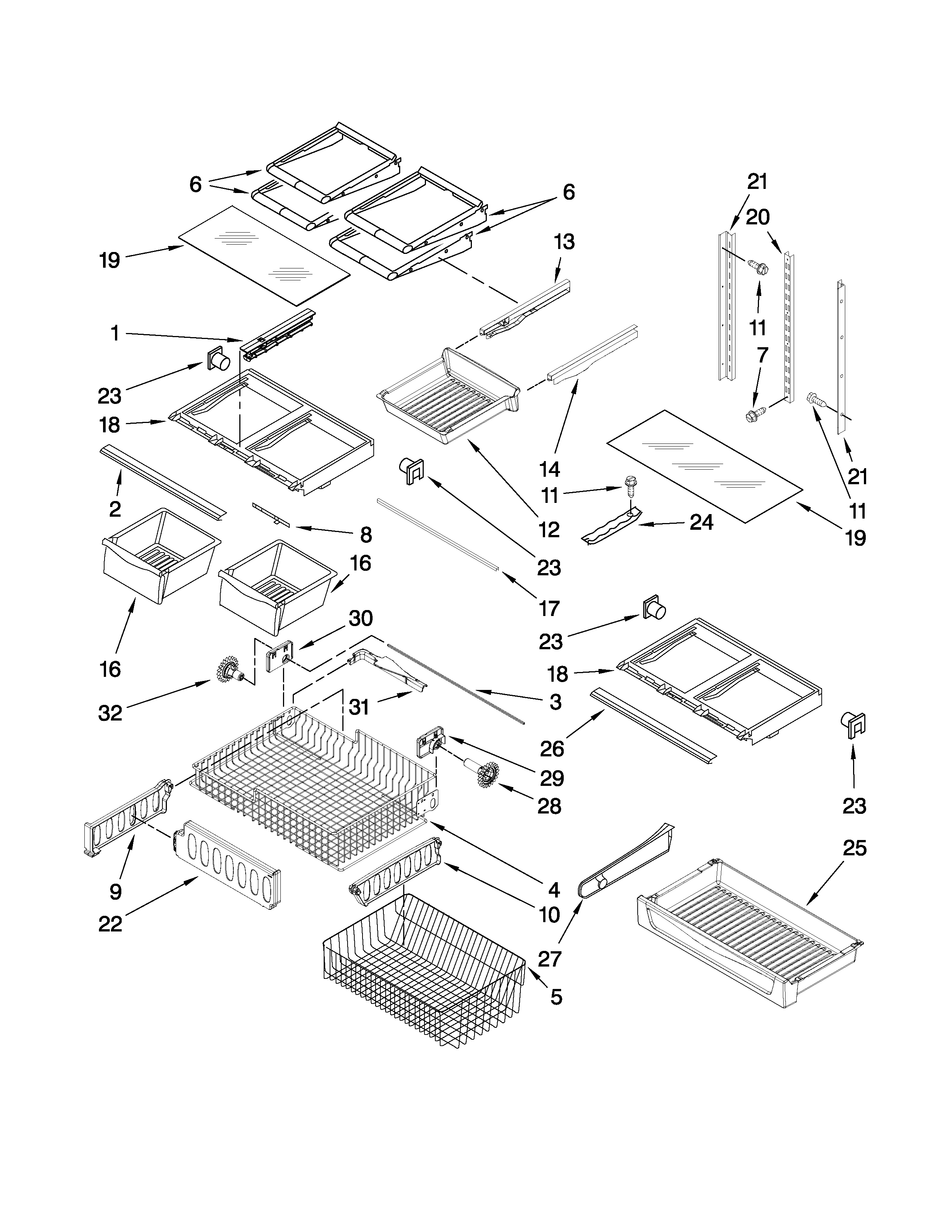 Shelf parts