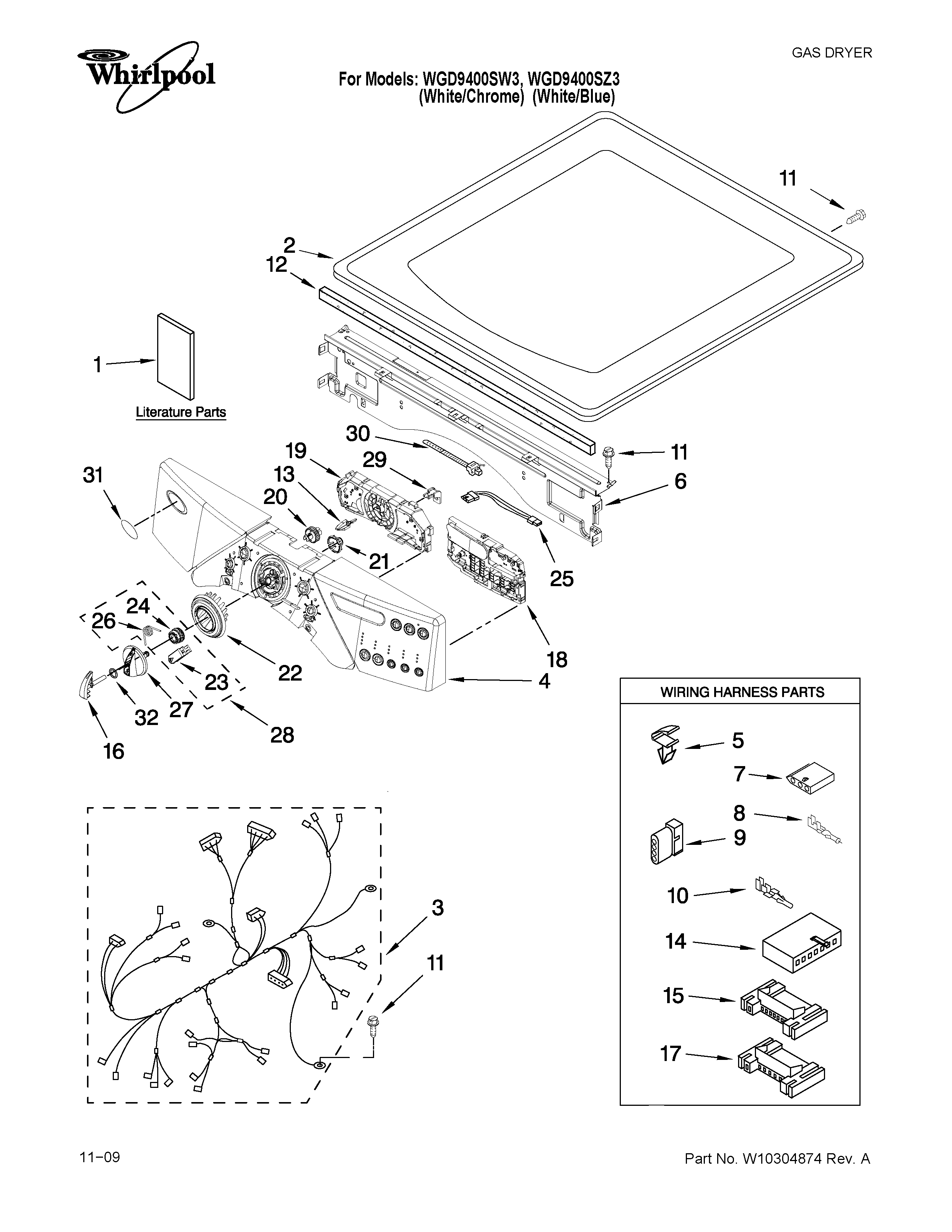 Top and console parts