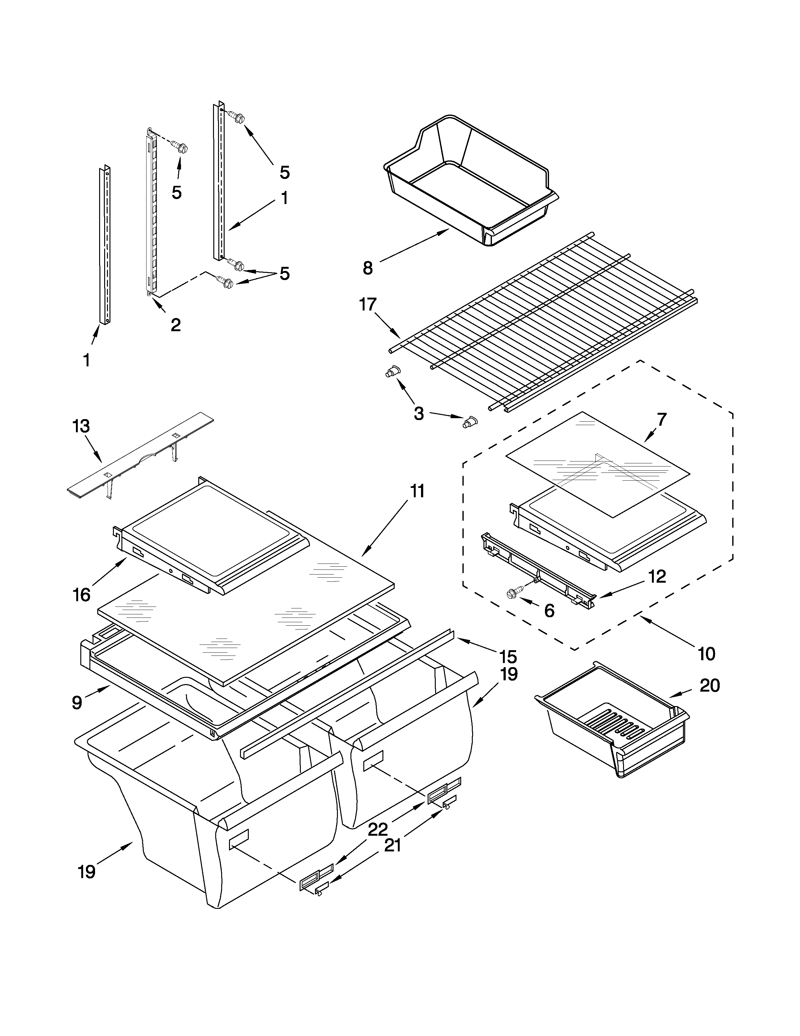 Shelf parts