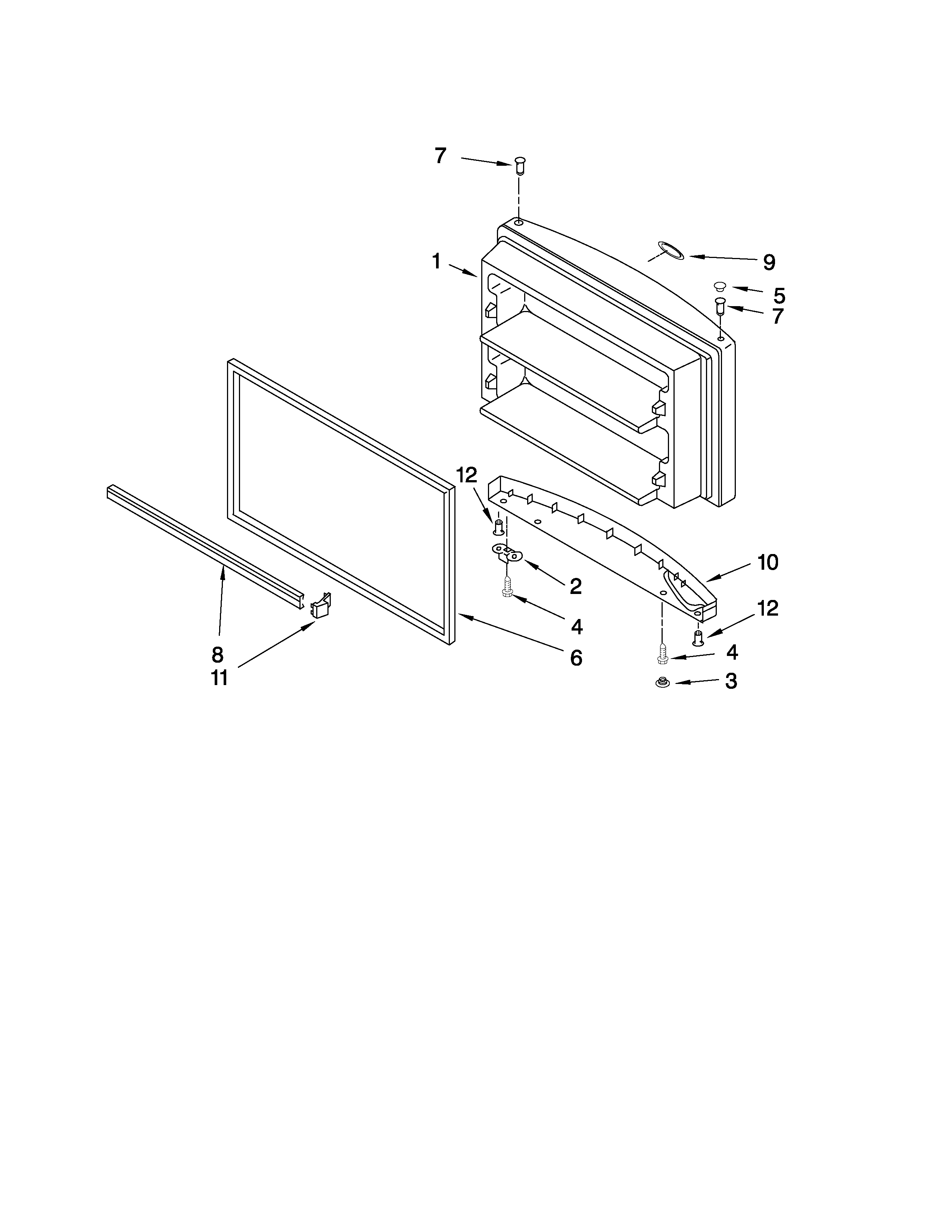 Freezer door parts