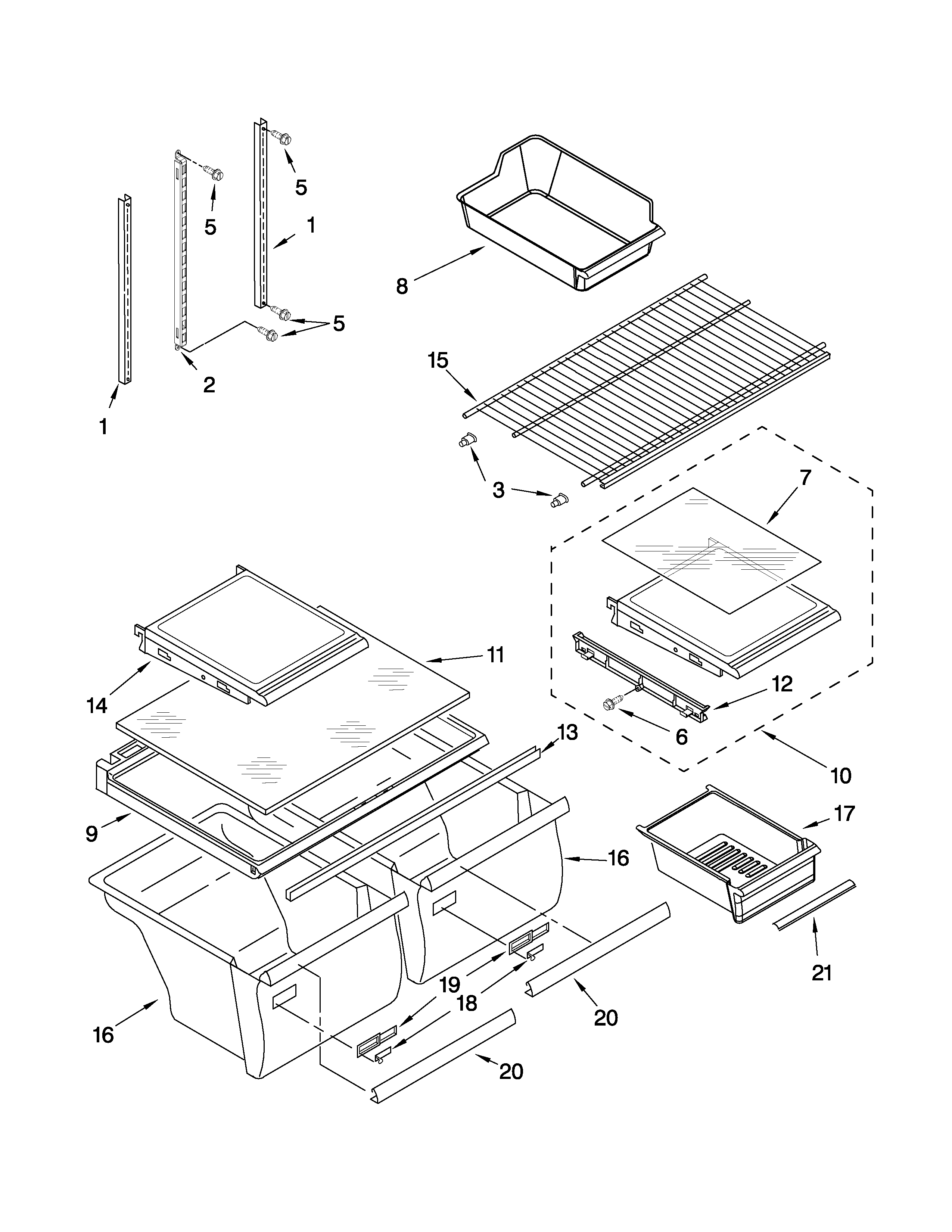 Shelf parts
