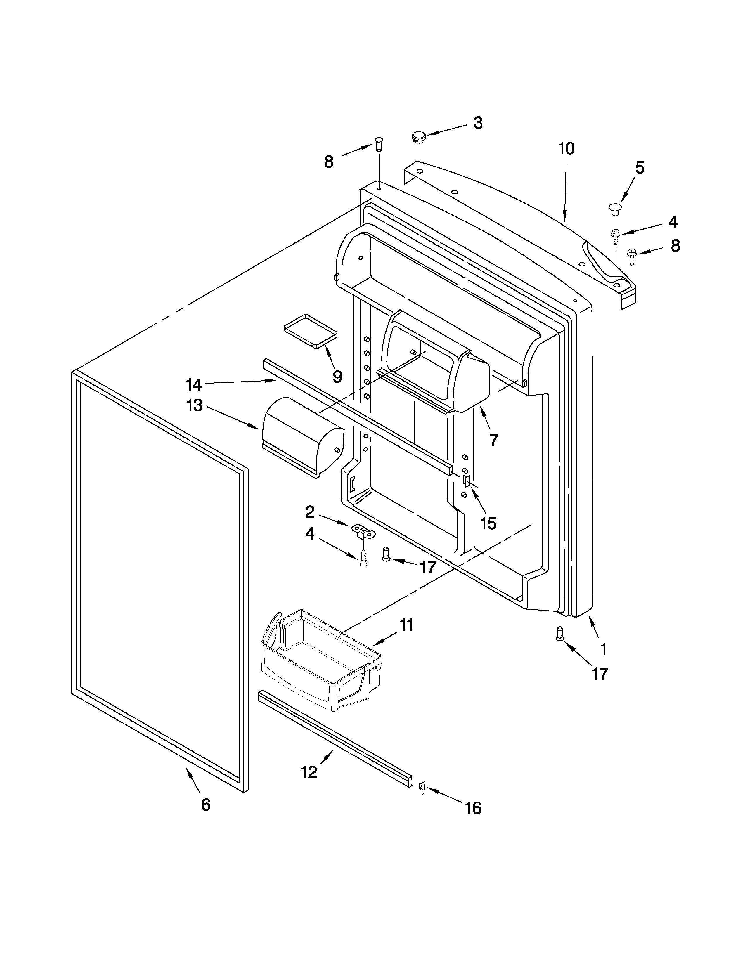 Refrigerator door parts