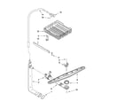 Whirlpool DU945PWSQ1 upper dishrack and water feed parts diagram