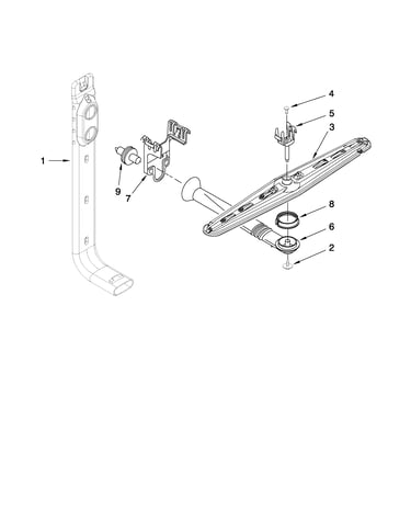 Upper wash and rinse parts