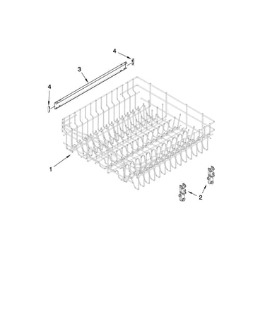 Upper rack and track parts