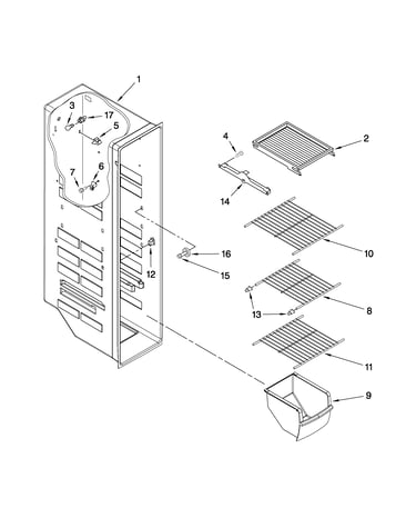 Freezer liner parts