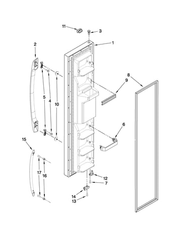 Freezer door parts