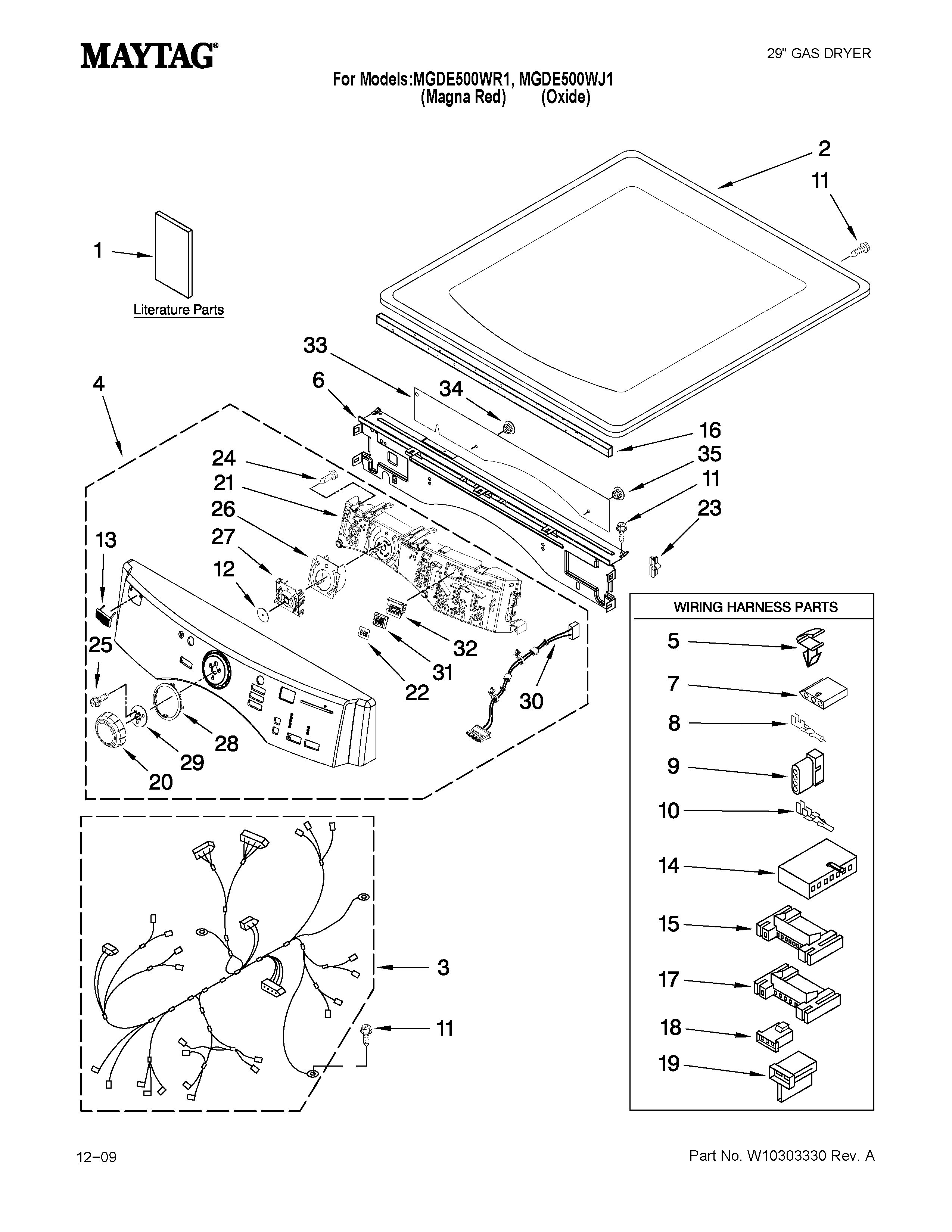 Top and console parts
