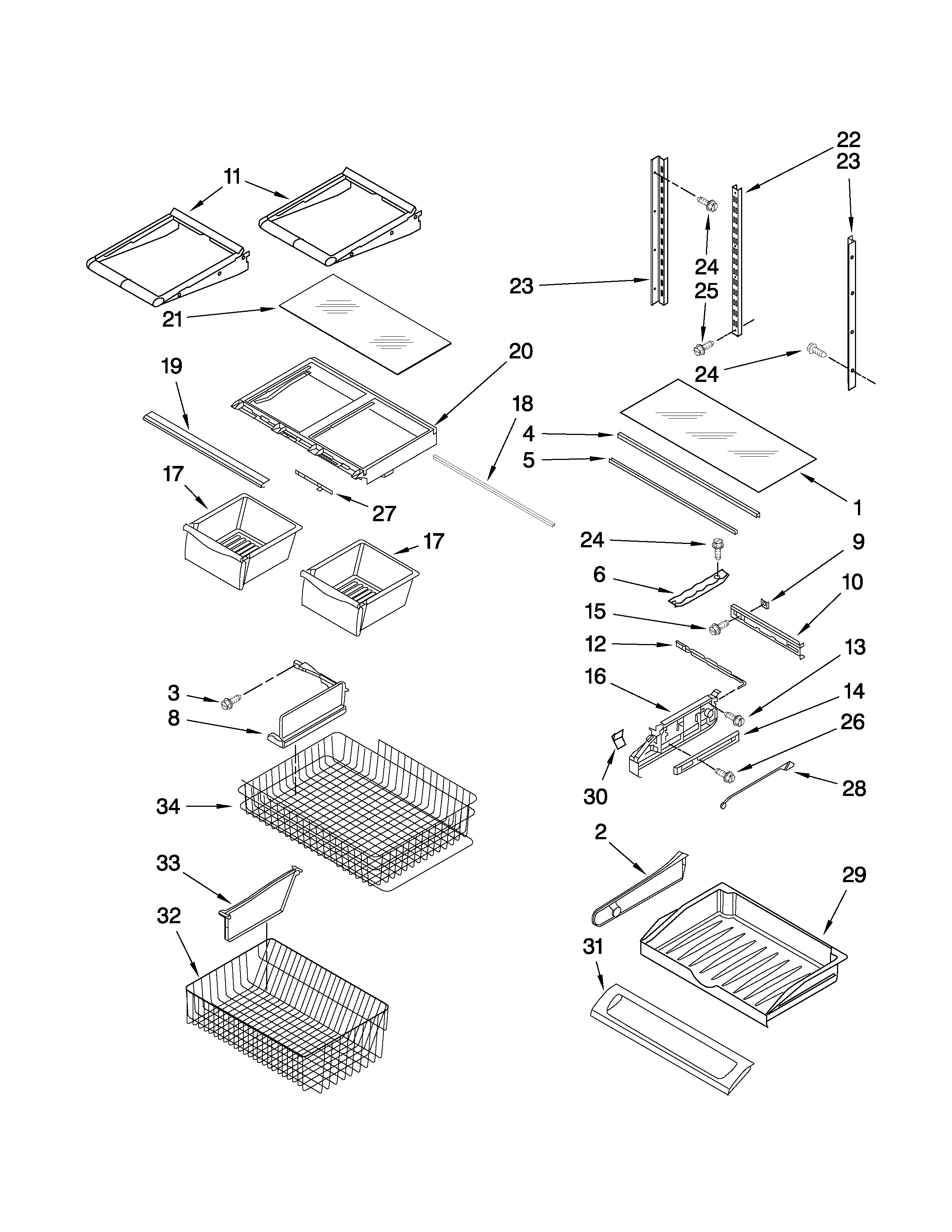 Shelf parts