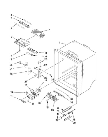 Refrigerator liner parts
