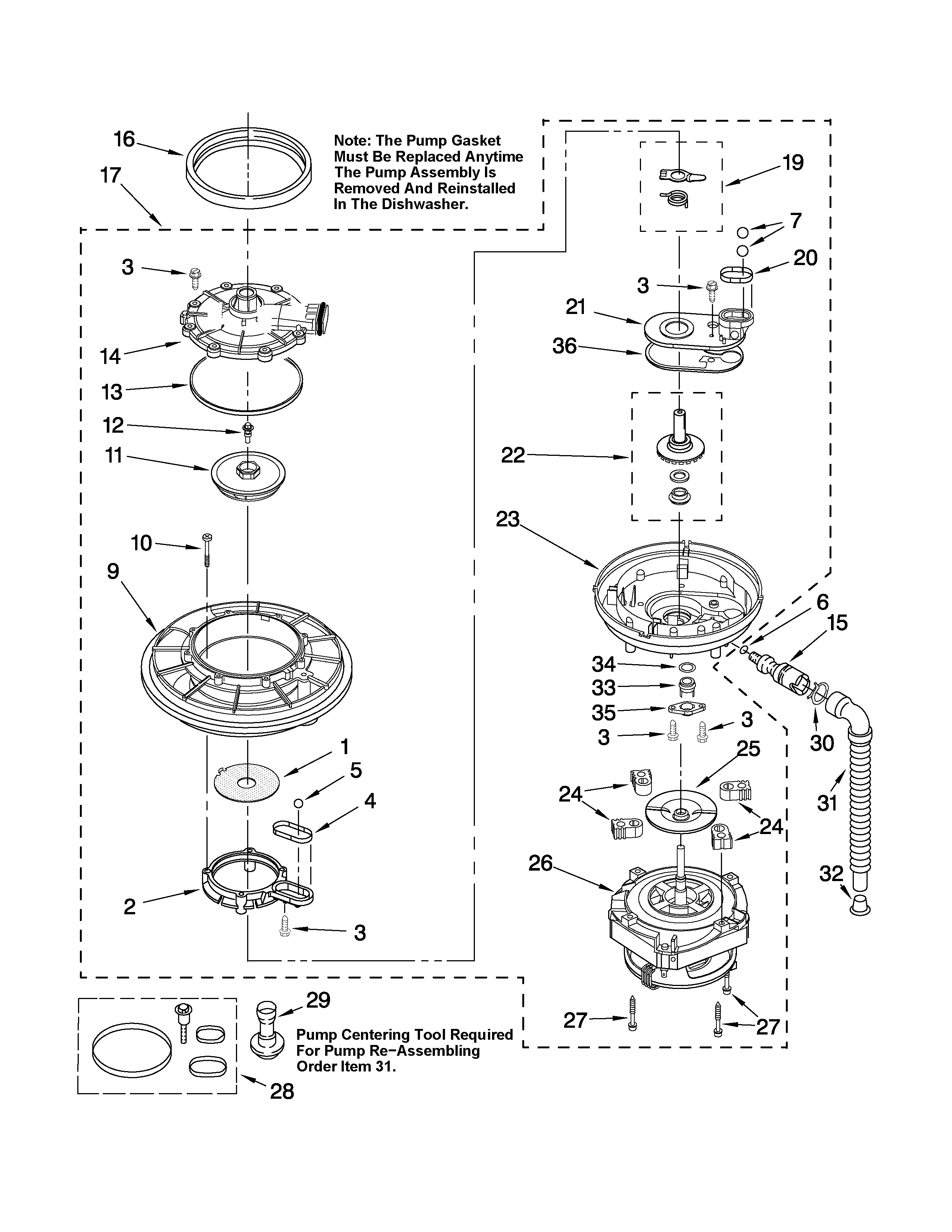 Pump and motor parts