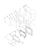 Lower oven door parts