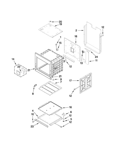 Lower oven parts
