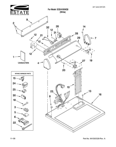 Top and console parts