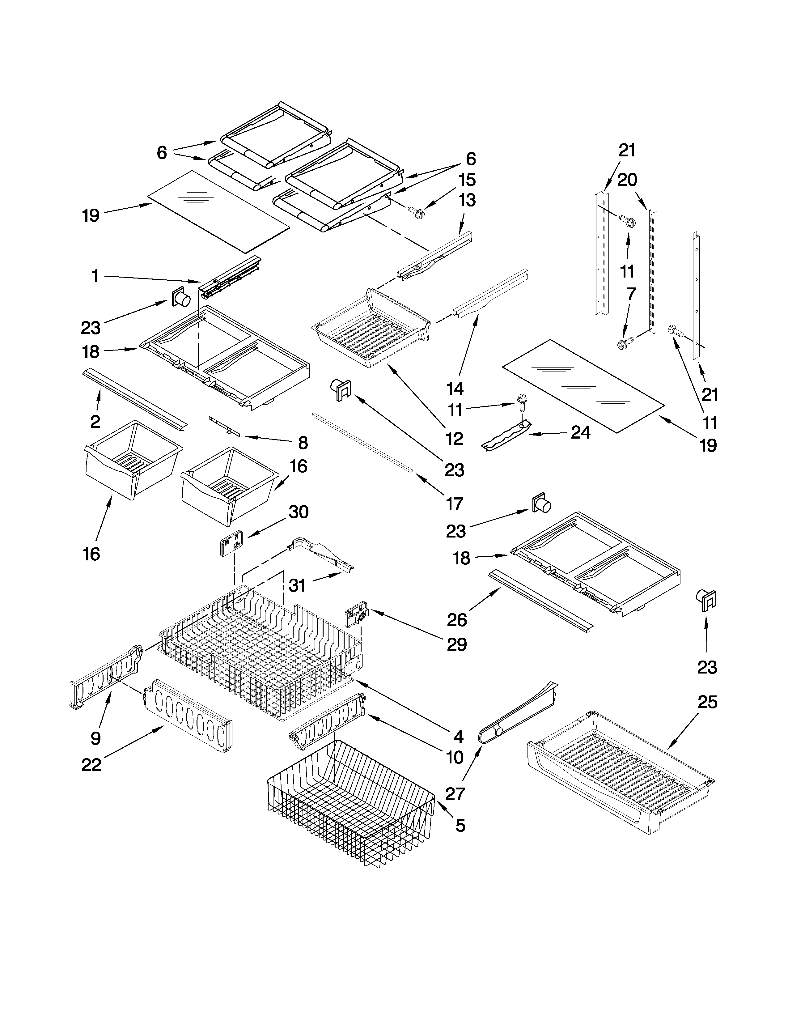 Shelf parts