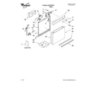Whirlpool DU810SWPU4 frame and console parts diagram