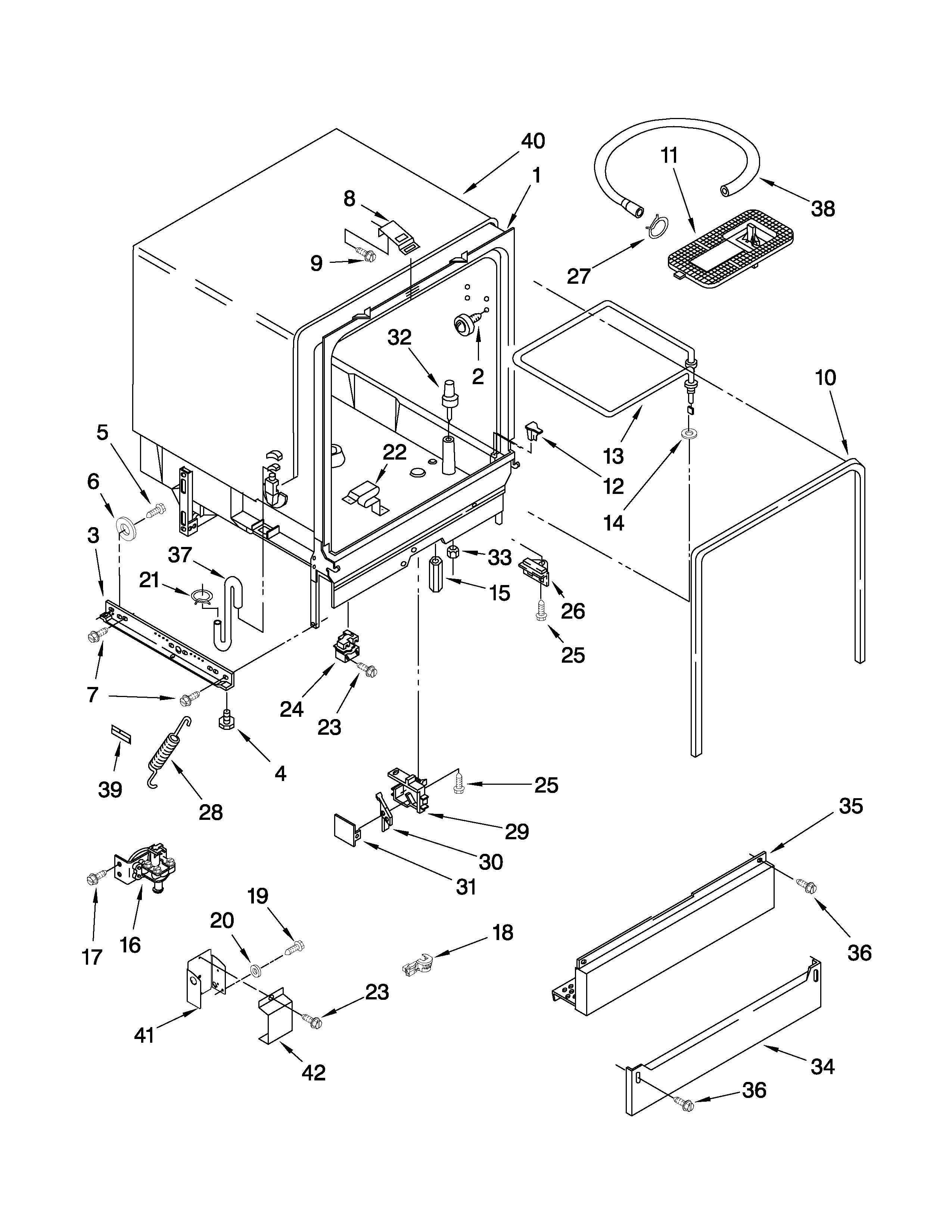 Tub assembly parts
