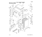 KitchenAid KUIS18PNTW3 cabinet liner and door parts diagram