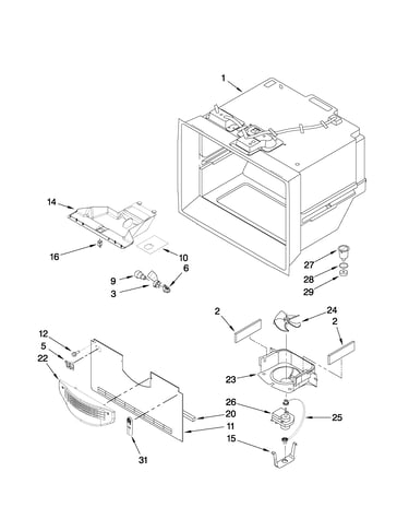 Freezer liner parts