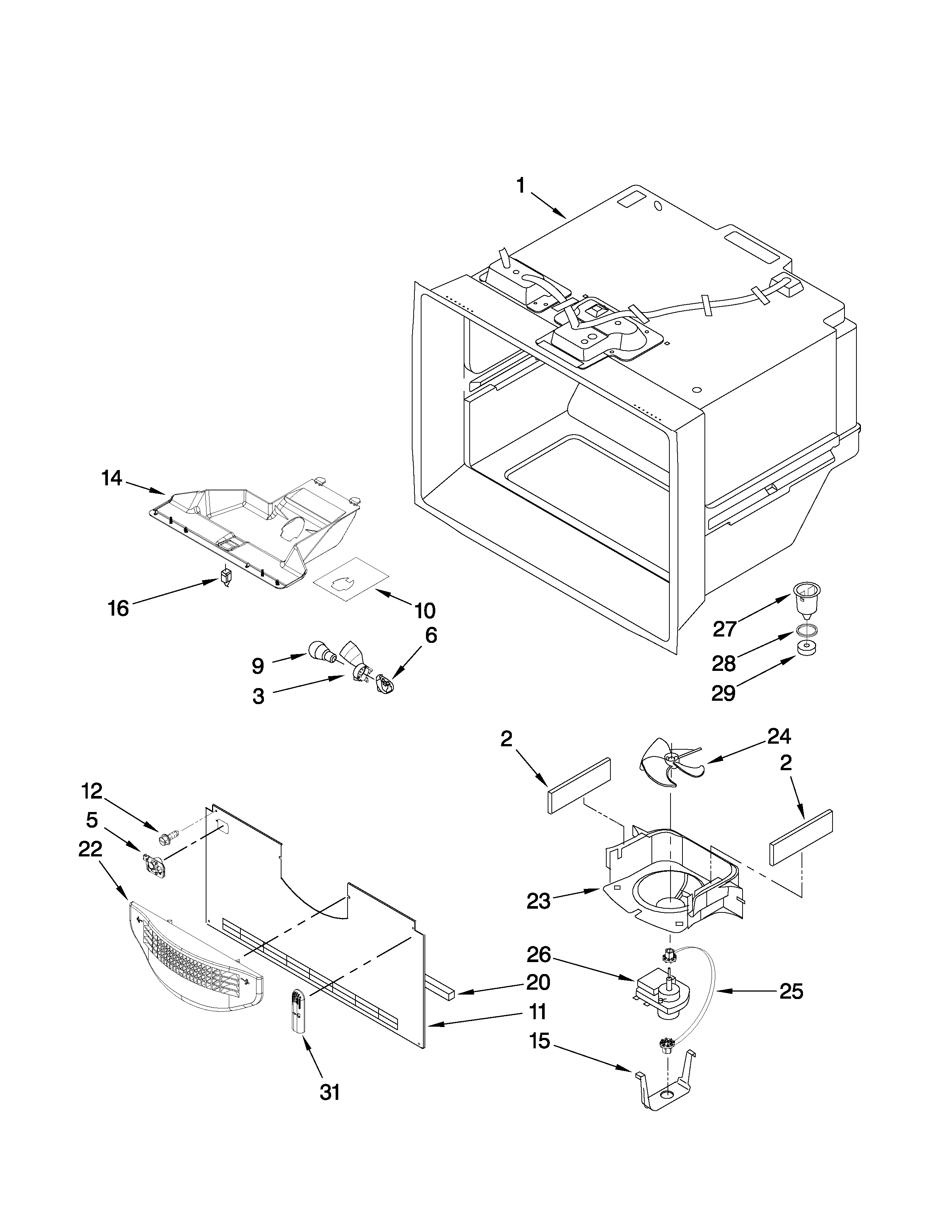 Freezer liner parts