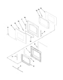 Lower oven door parts