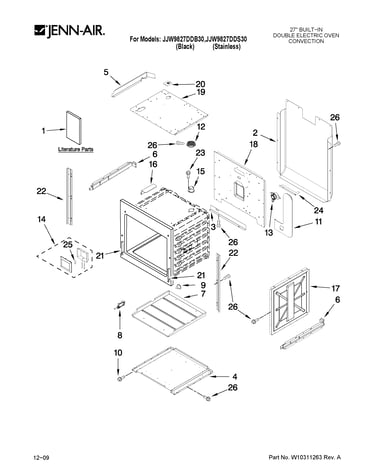 Upper oven parts
