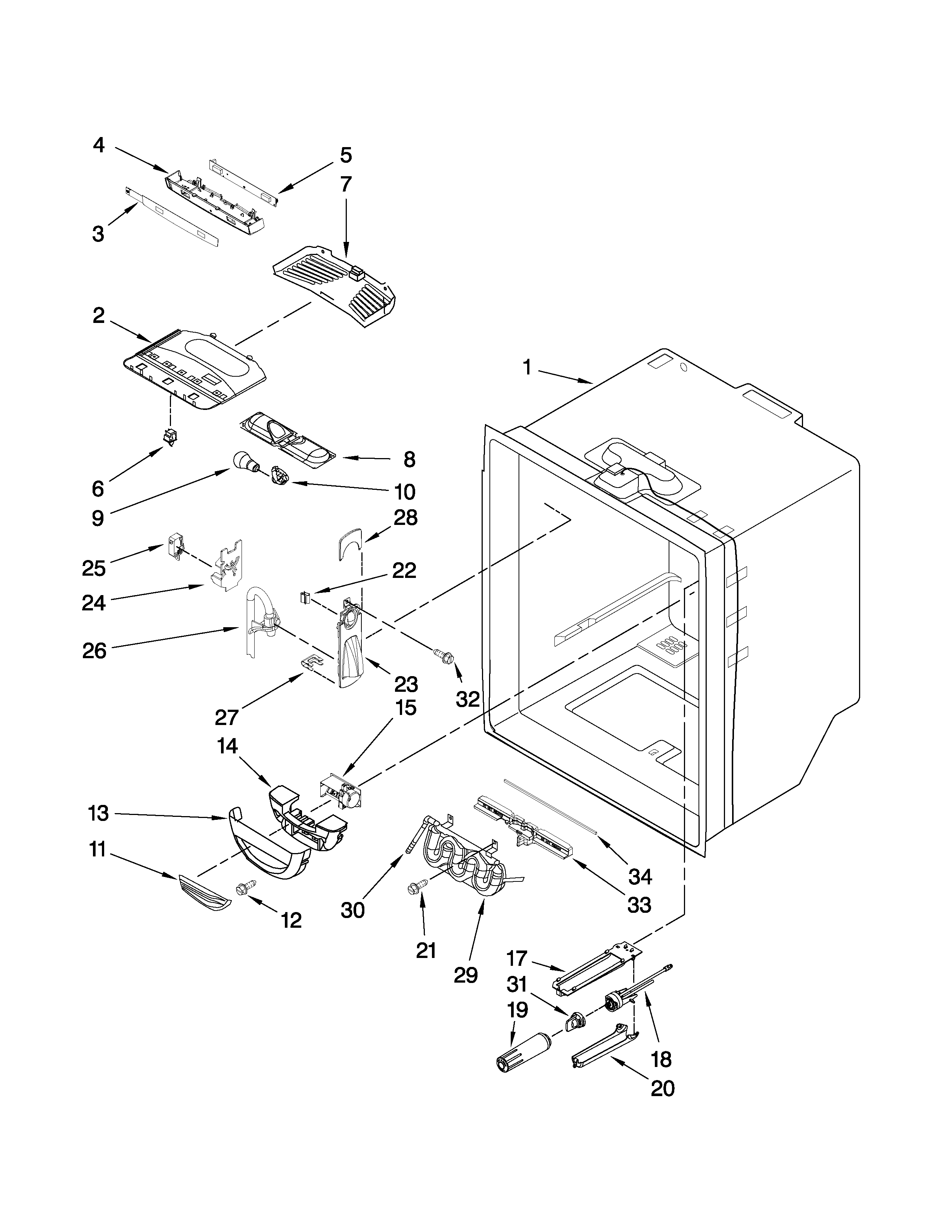 REFRIGERATOR LINER PARTS