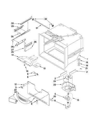 Freezer liner parts