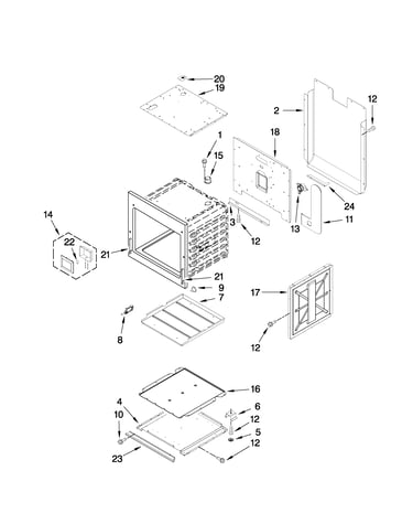 Lower oven parts