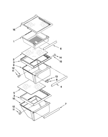 Refrigerator shelf parts