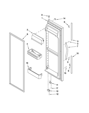 Refrigerator door parts