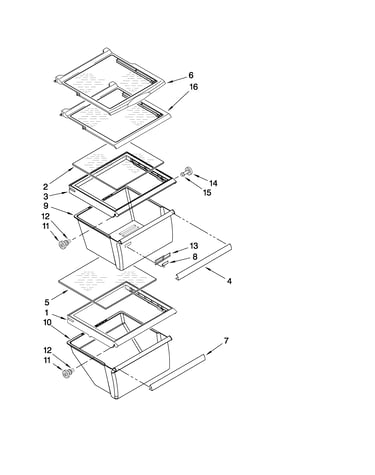 Refrigerator shelf parts