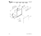 Whirlpool DU915PWWB1 frame and console parts diagram