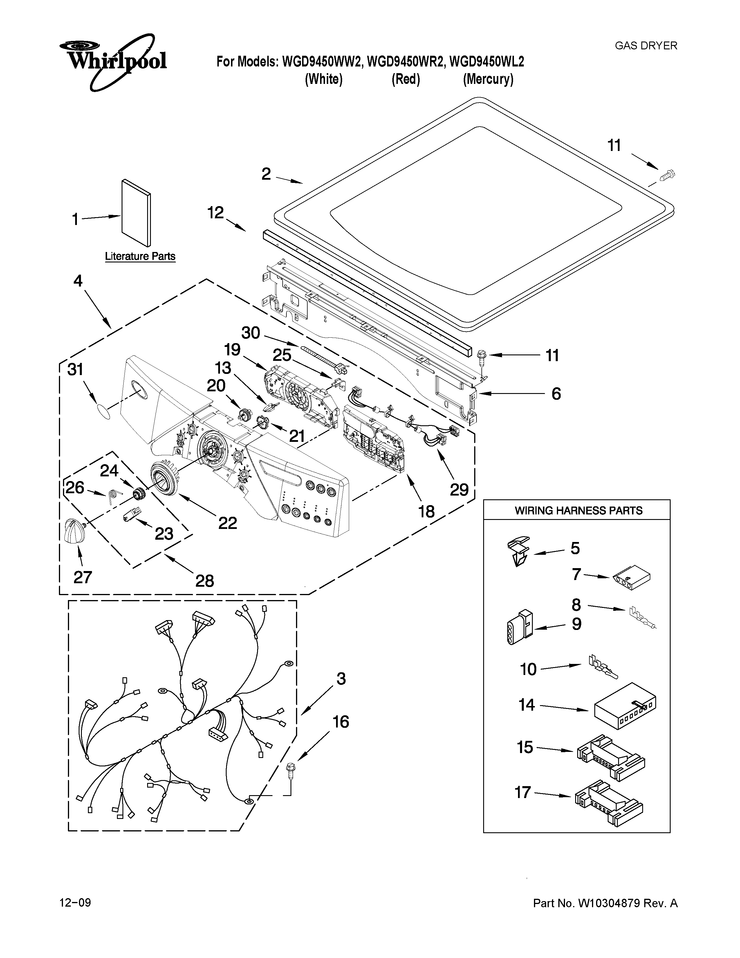 Top and console parts