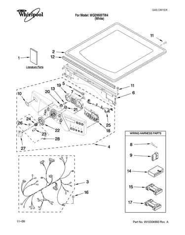 Top and console parts