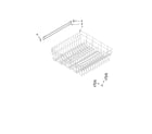 Whirlpool 7DU1100XTSQ1 upper rack and track parts diagram