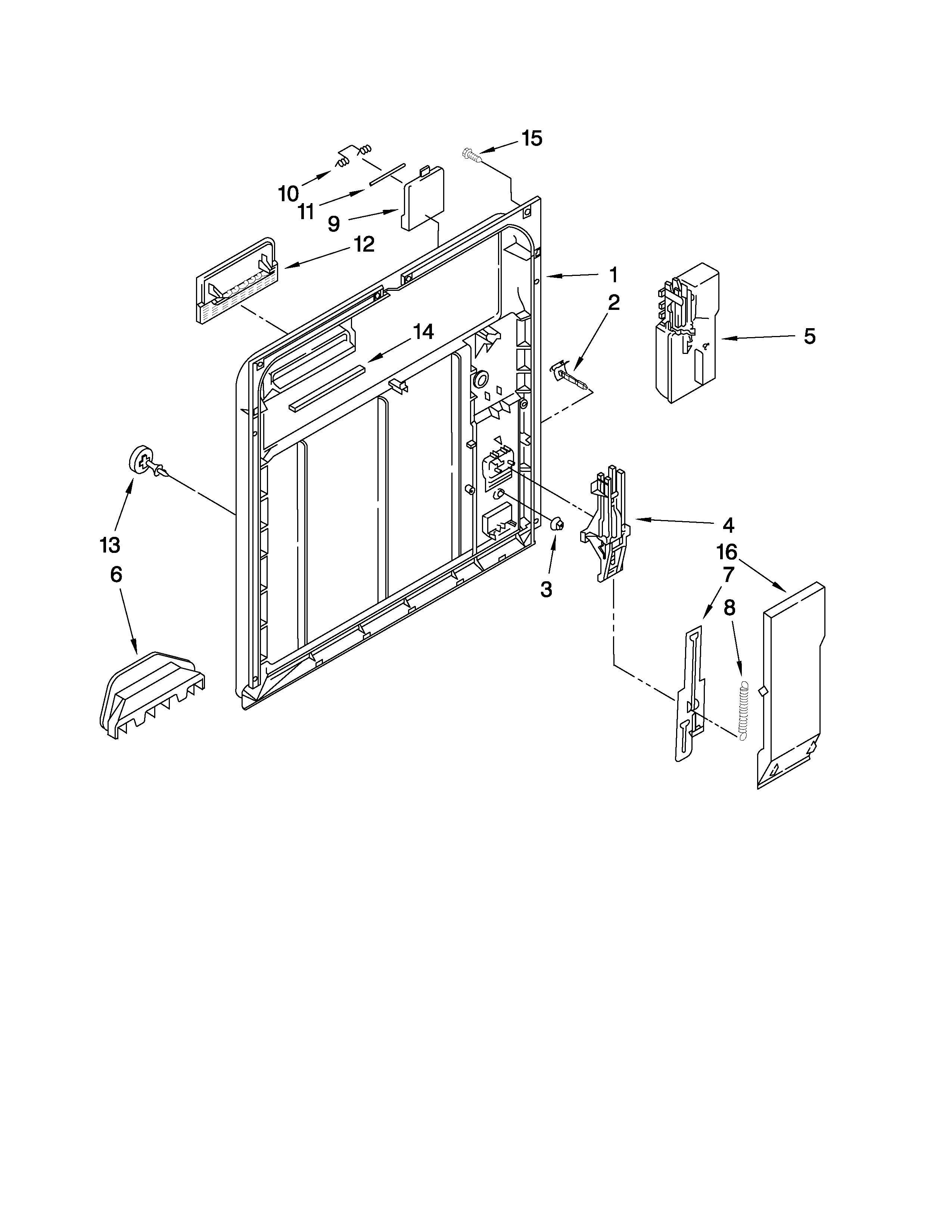 Inner door parts