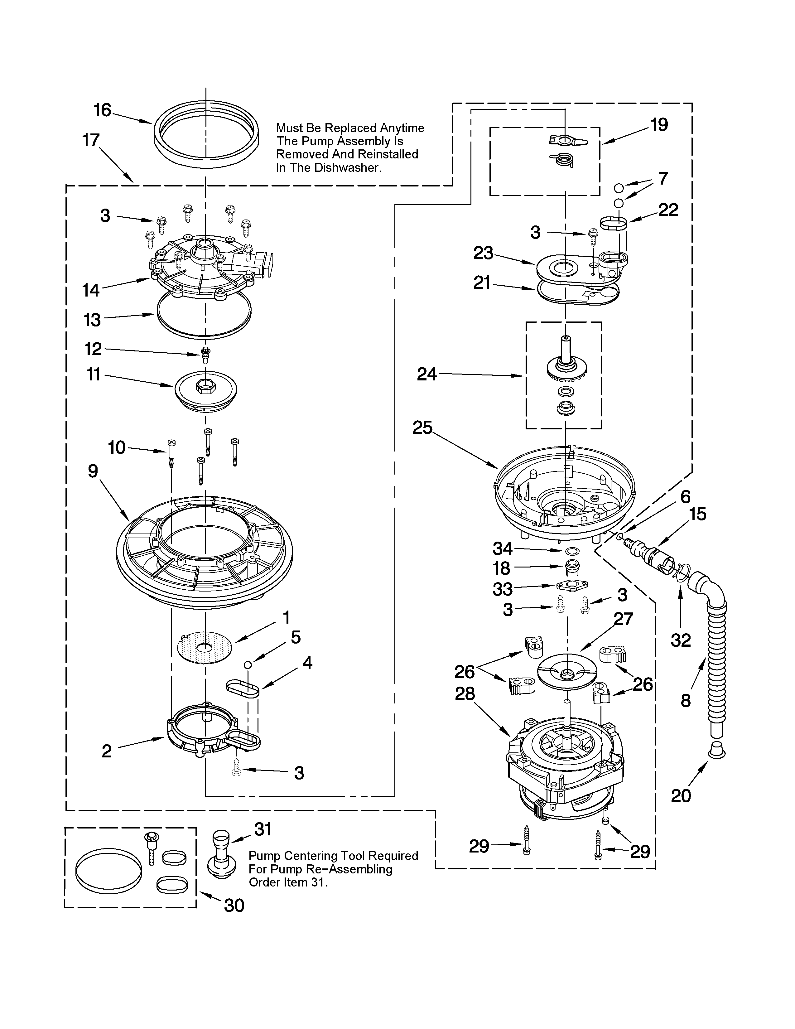 Pump and motor parts
