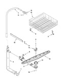 Upper dishrack and water feed parts