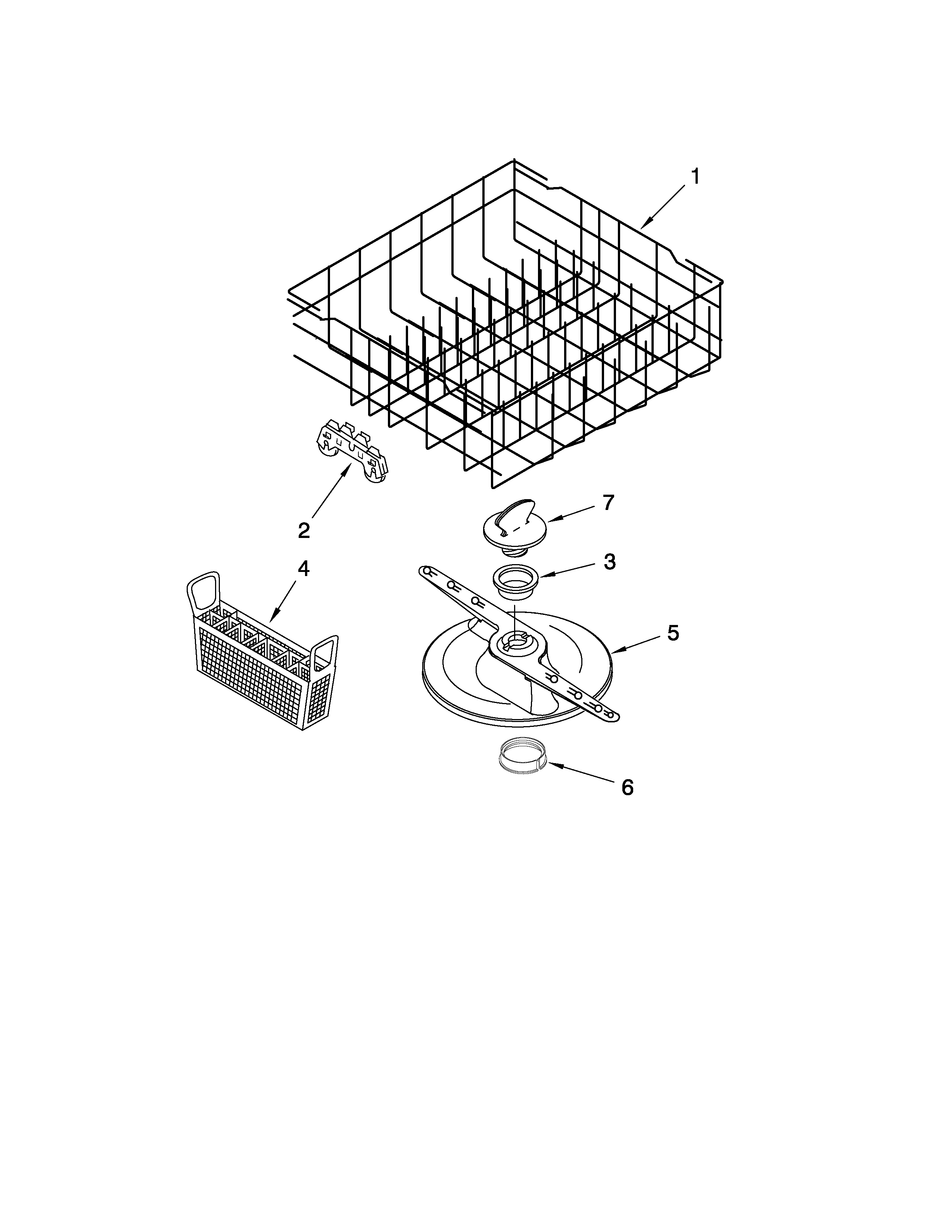Lower dishrack parts
