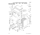 KitchenAid KUIS18NNTW3 cabinet liner and door parts diagram