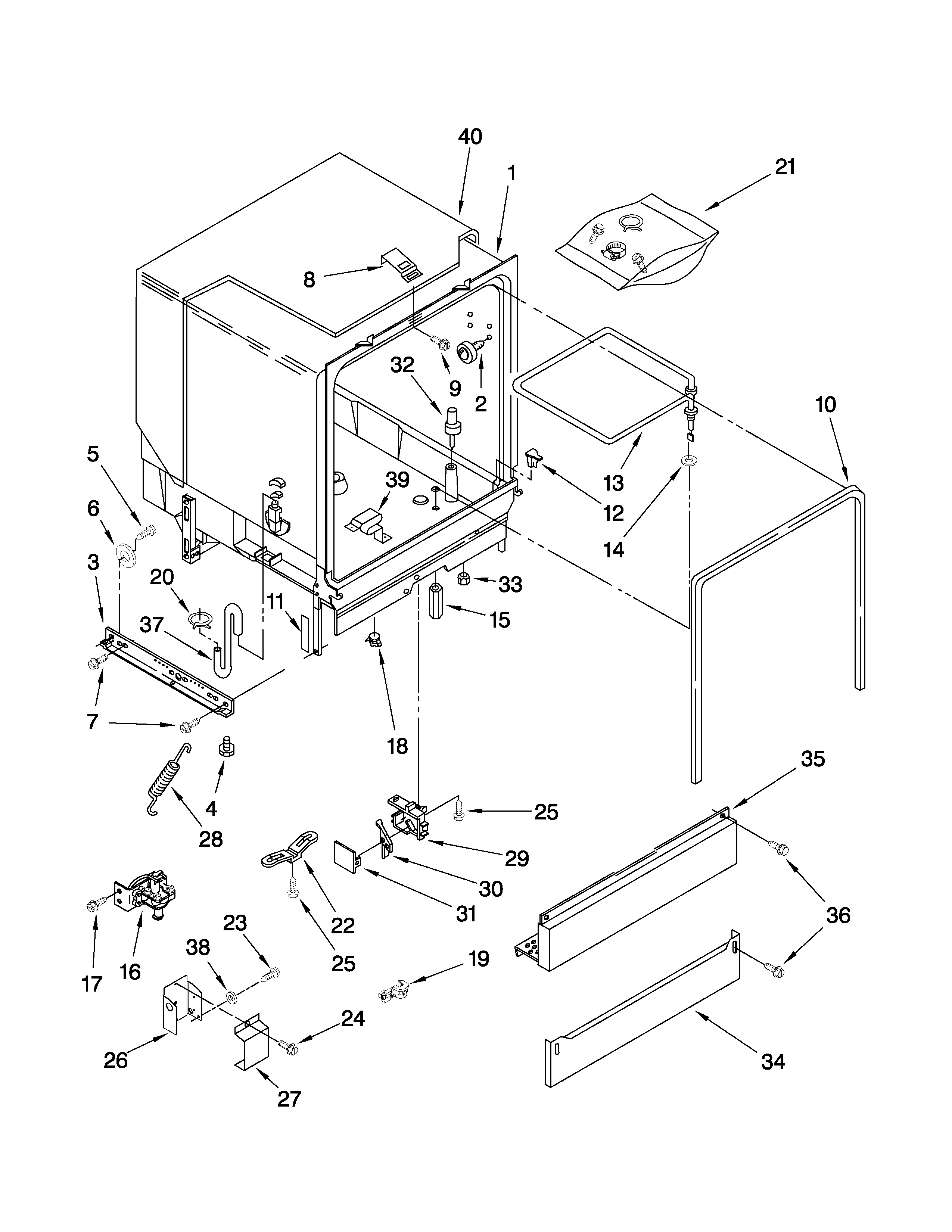 TUB ASSEMBLY PARTS